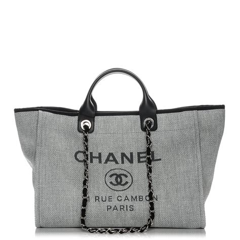 chanel deauville tote bag size|chanel deauville large canvas bags.